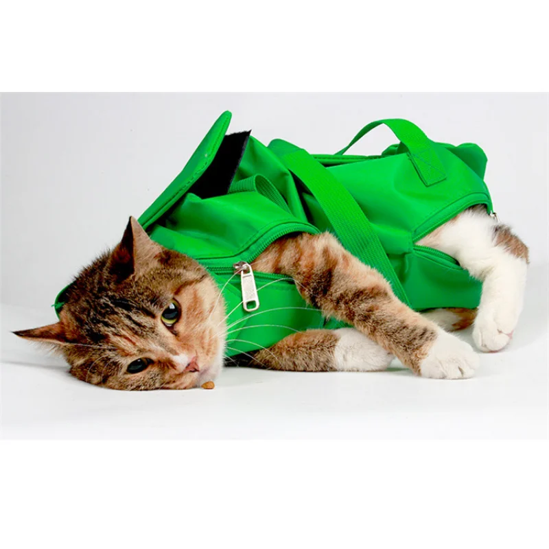 Bolsa de viaje portátil para mascotas, mochila plegable suave para Hospital, bolsa para gatos, bolsa para rascar, bolsa fija especial para inyección de uñas para gatos - imagen 5
