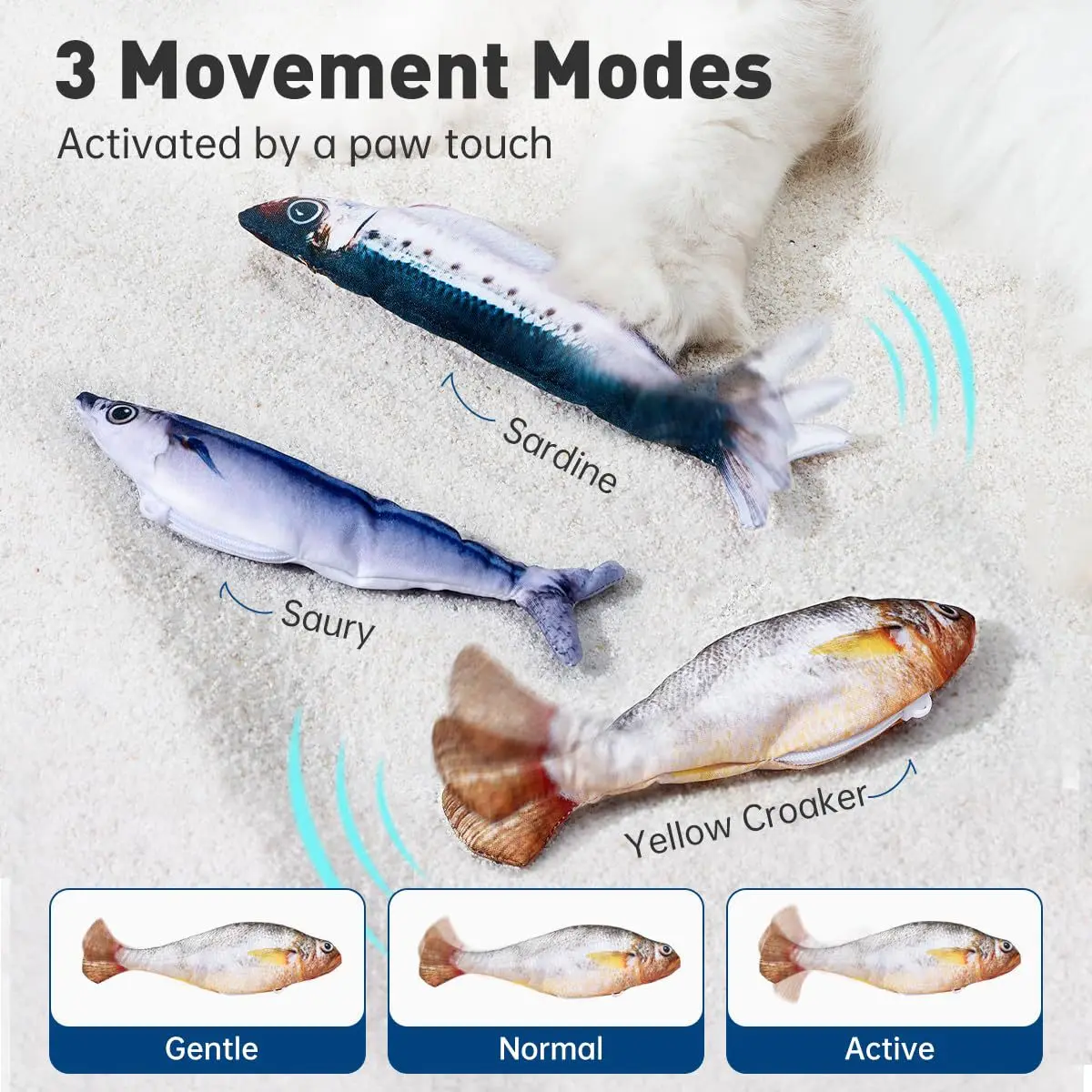 Juguete pez interactivo para gatos – estimula y reduce el aburrimiento - imagen 2
