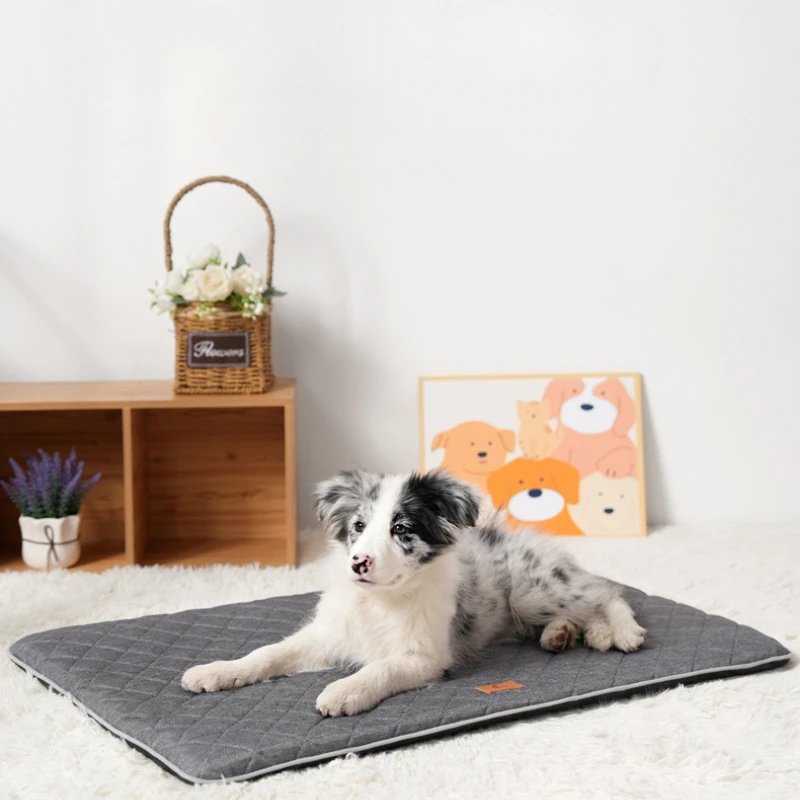 Detalle de costuras y acabado de la cama para perro