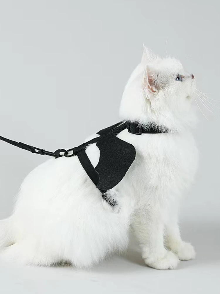 Disfraz de murciélago para Cosplay de gato de Halloween, alas negras con arnés bonito, alas con correa, accesorios para gatos, suministros para fiestas y festivales de mascotas - imagen 5