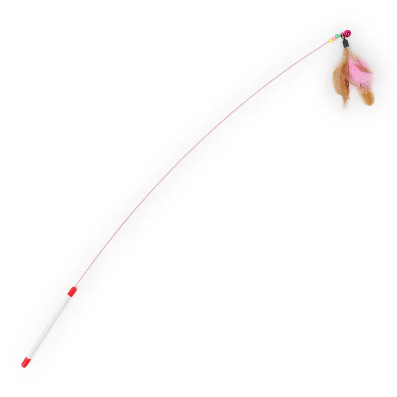 Palo de gato de alambre de acero, mariposa colorida, plumas de pavo, pez, campana linda, juguetes de juego, suministros, gran oferta, nuevo - imagen 4