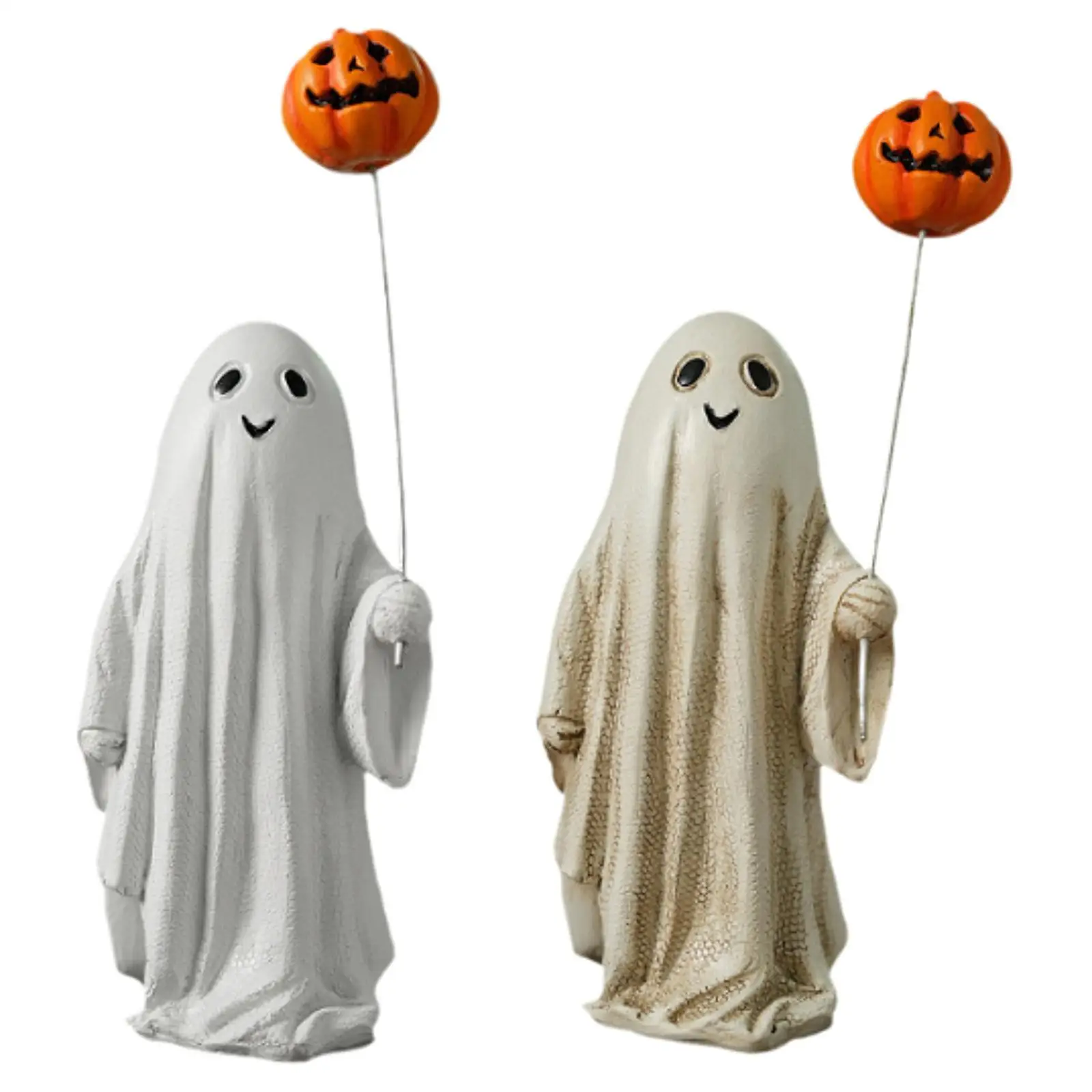 19cm Table Ornament Wear Resistant Multipurpose Landscaping Accessories Lightweight Halloween Ghost and Pumpkin Balloon Figurine
