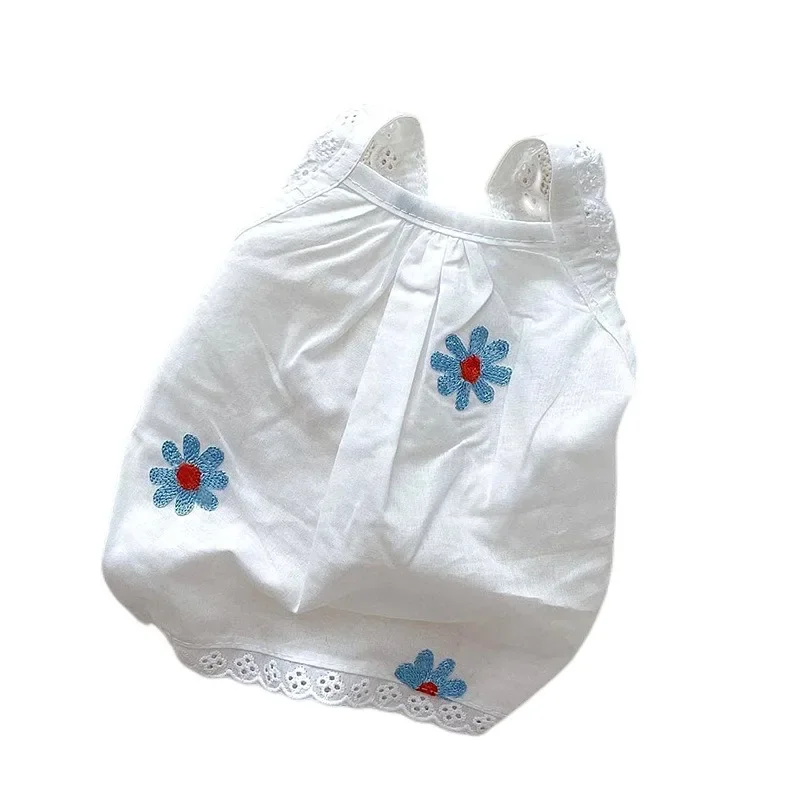 Chaleco de flores para cachorros, chaleco fino de verano para mascotas, ropa de fruta de Pomerania, camiseta suave de peluche Bichon Frise, ropa para perros cereza - imagen 5