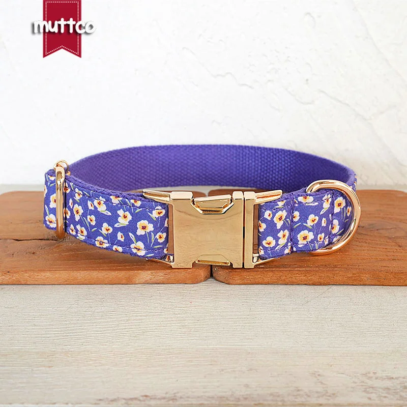 MUTTCO este collar floral morado para mascotas LADY BLUE FAIRY muestra la vibración de la primavera UDC173 - imagen 3