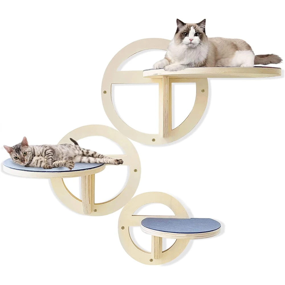 Marco de escalada de árbol de pared para gatos, plataforma redonda para gatos, Pedal para gatitos, puede descansar, actividades de juego, muebles para gatos de interior, nuevo - imagen 5