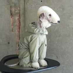 Abrigo UPF50+ con capucha para perros Bedlington y galgo italiano