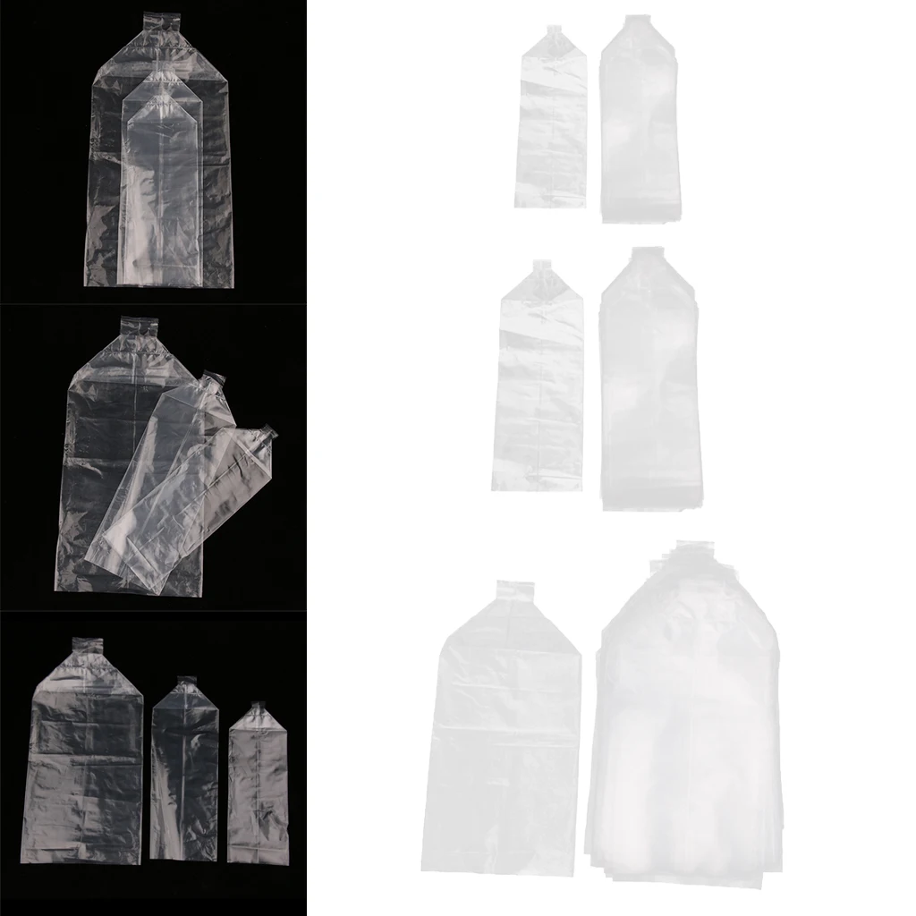 50Pcs Ornamental Shrimp Transparent Transport Plastic Bags Weld Seal