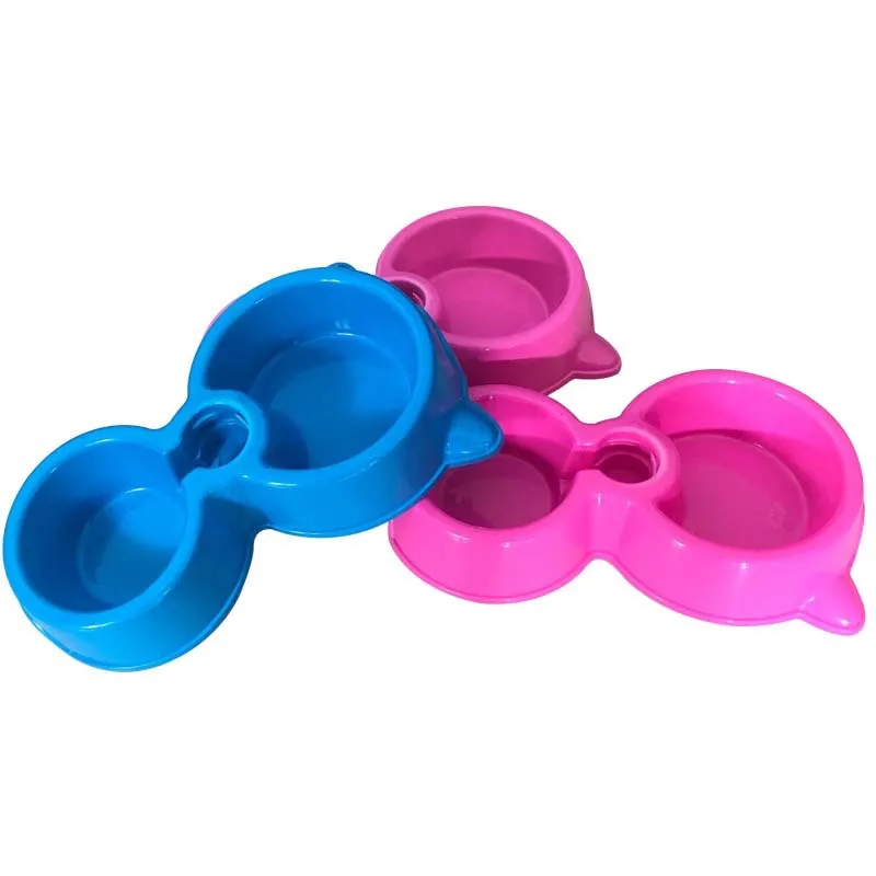 Cuencos dobles para comida de mascotas, cuencos de plástico para perros, botella de agua, accesorios para mascotas, suministros para mascotas - imagen 3