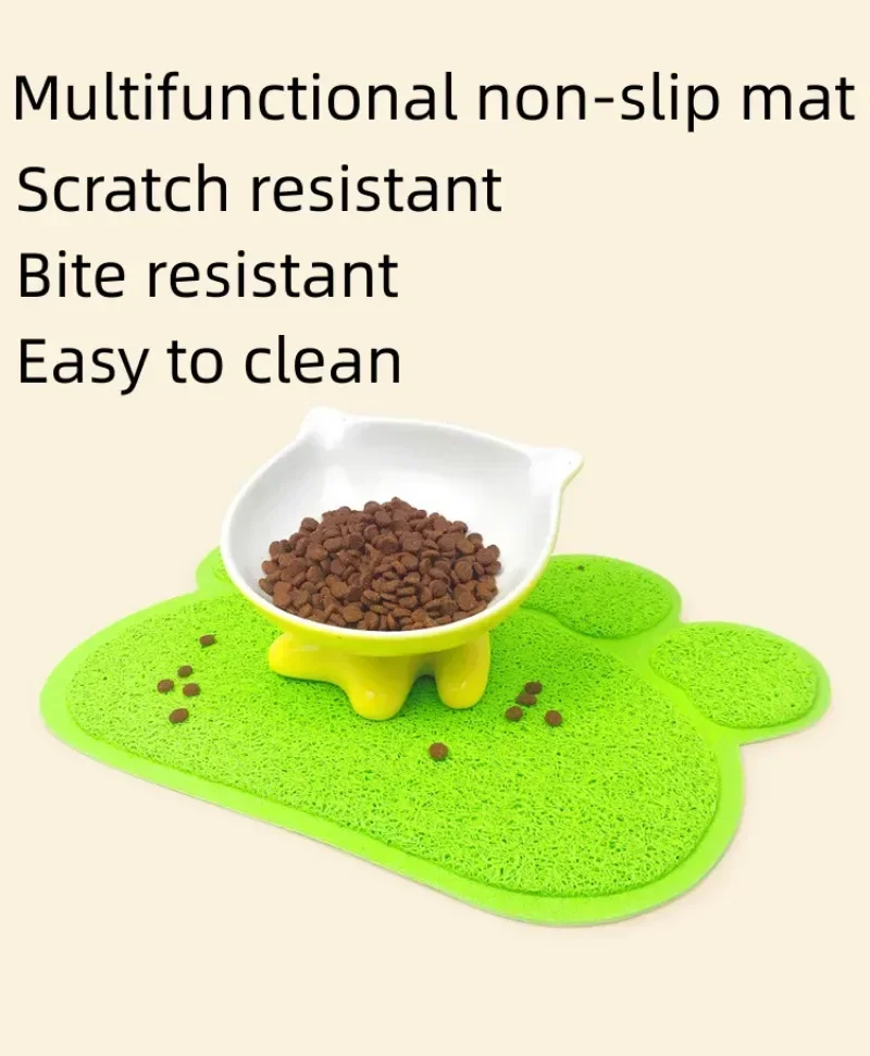30x40cm PVC Non-Slip Cat Foot Mat Rectangular Waterproof Dog Friction Mat Claw Ground Pad Cat Litter Sleep Mat - imagen 4