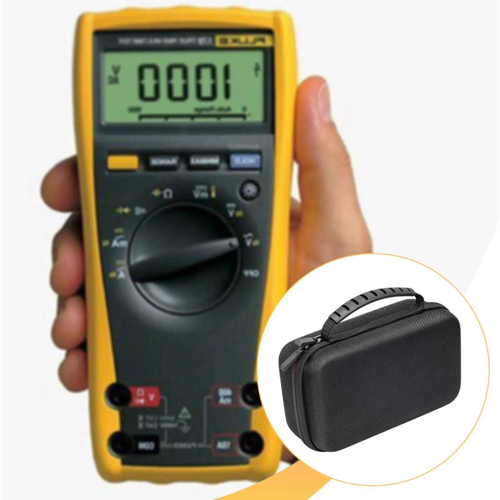 Estuche de transporte para multímetro, organizador de almacenamiento duradero, bolsa de almacenamiento dura portátil para F115C - imagen 2