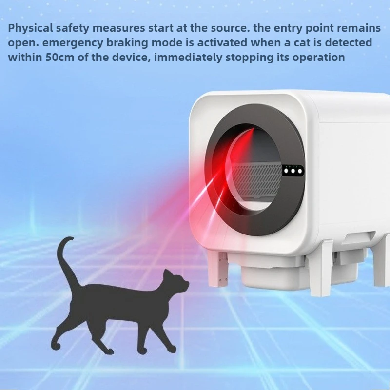Caja de arena inteligente para gatos, cajas de arena para gatos de gran tamaño completamente cerradas, caja de arena automática para gatos y mascotas, inodoro desodorizante autolimpiante para mascotas - imagen 5