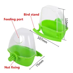 Comedero colgante de plástico para aves con instalación fácil