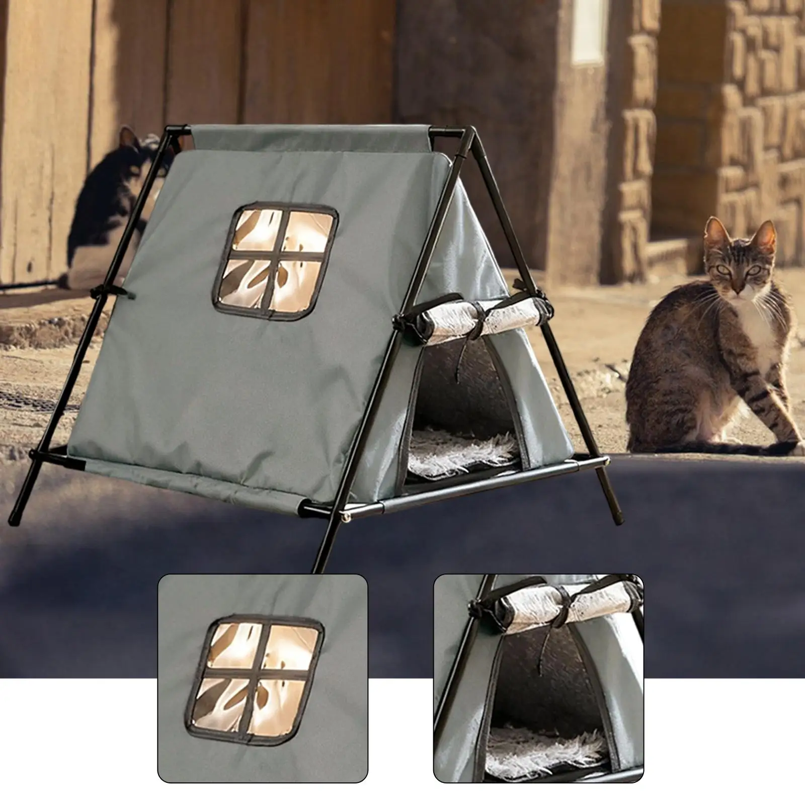 Vista completa de la tienda para gatos Kesoto