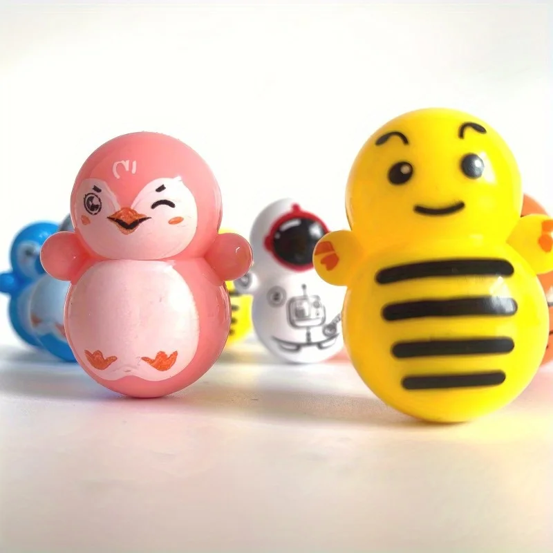 3/6/9 piezas de juguetes rodantes para gatos, diversos estilos, equipo interactivo para jugar y hacer ejercicio, Material plástico duradero - imagen 2