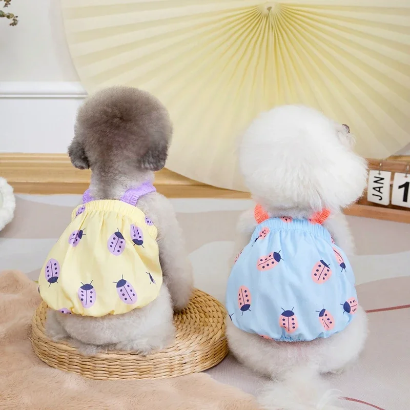 Vestido para perros, ropa para mascotas, falda con tirantes para perros, gatos, cachorros, vestido de princesa para perros, Chihuahua, ropa para mascotas de peluche para perros pequeños - imagen 2