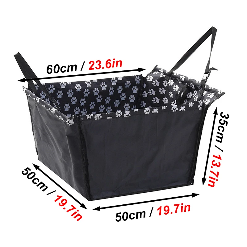 Funda plegable para asiento de coche de perro, bolsa colgante con cremallera, resistente a los arañazos y el pelo, Protector para asiento trasero de mascotas para coches, camiones, SUV - imagen 2