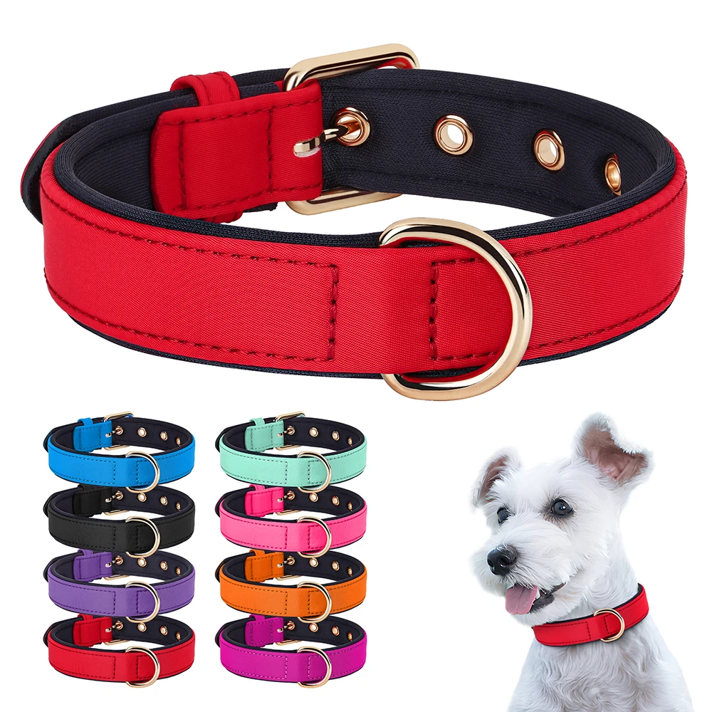 Collar de perro impermeable, Collar de nailon duradero para perros, Collar suave acolchado transpirable para perros, Chihahua Pug Schnauzer, 8 colores - imagen 2