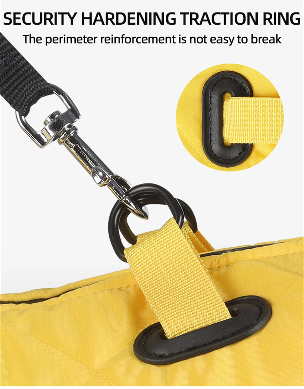 Chaqueta de plumón para perro grande con cuello alto, abrigo reflectante impermeable para mascotas de invierno para perros medianos y grandes, ropa para mascotas Weimaraner Doberman - imagen 5