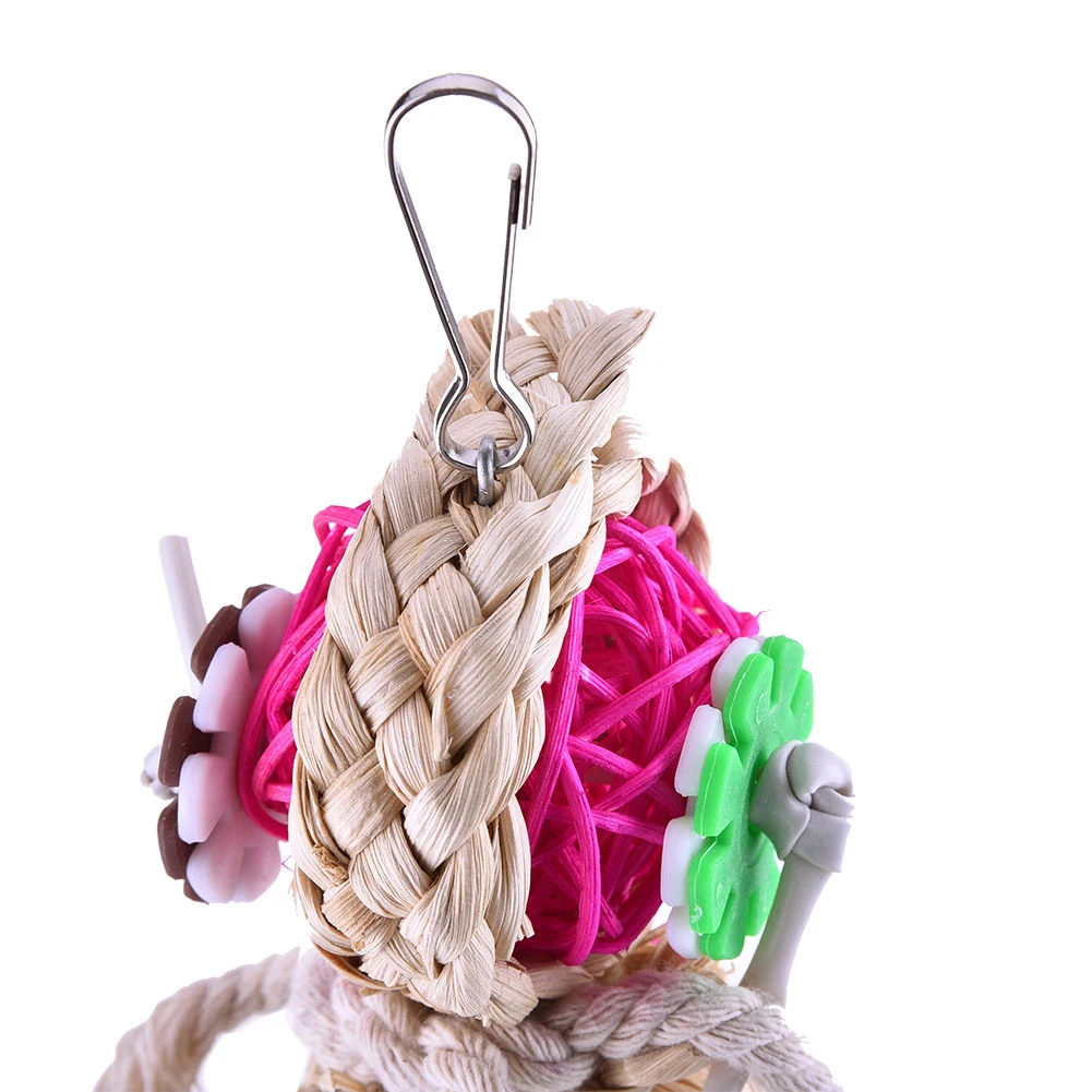 Mordeduras de aves para mascotas, juguetes para masticar, cacatúa colgante, periquito, jaula columpio, juguetes para masticar con campana, juguetes para pájaros para mascotas, regalos - imagen 4