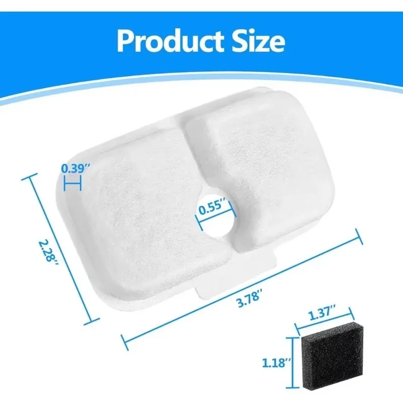 Filtros de repuesto para fuente de agua para gatos, dispensador de mascotas, sistema de filtración cuádruple, filtros para fuente de agua para mascotas - imagen 3