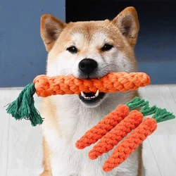 Bola cuerda zanahoria para perro juguete masticable limpia dientes