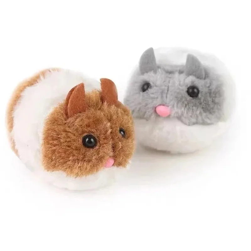 Juguetes interactivos de hámster de peluche, simulación de mascota, gatito, ratón de peluche de seguridad, ratón mecánico, juguete alegre y fugirá - imagen 2