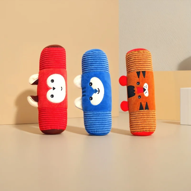 Perros de mascota, juguete para masticar animales de peluche, resistente al desgaste, chirrido, lindo oso, zorro, juguetes para perros, cachorros, suministros interactivos de peluche