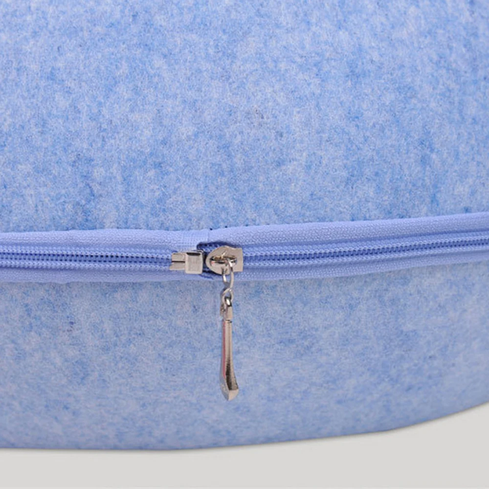 Cama huevo para gatos, nido suave con colchón de fieltro y abertura - imagen 2