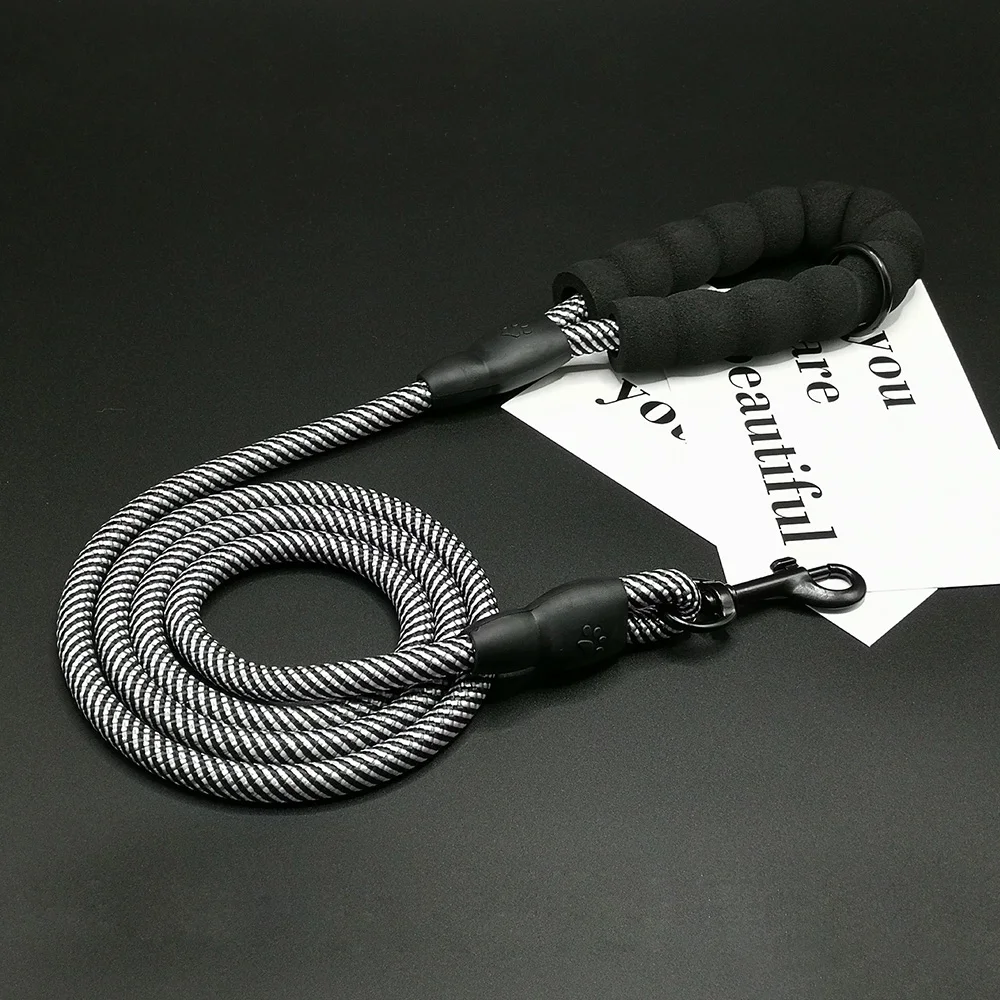 Correa para perros antiadherente: cadena para perros con agarre manual que no se atrecha para perros pequeños, medianos y grandes, correa duradera para mascotas para caminar,