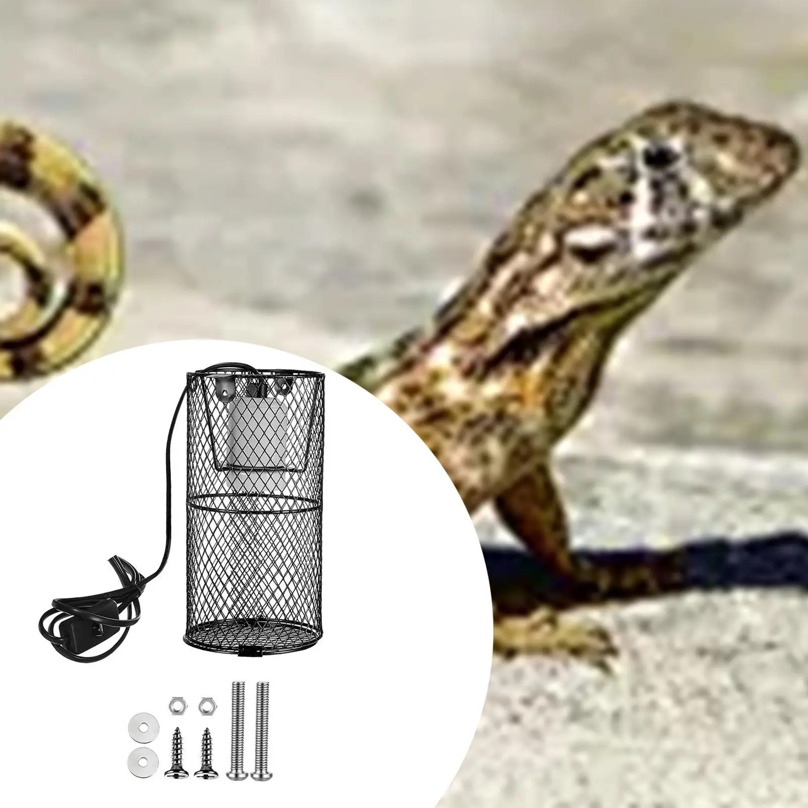 Reptile Light Fixture Multifunction Tortoise Heat Lamp for Tortoise Reptiles