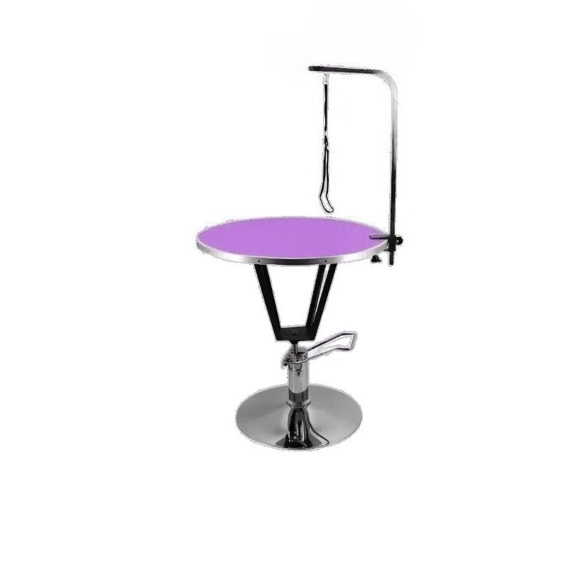 Mesa de peluquería hidráulica redonda ajustable para perros y gatos - imagen 4