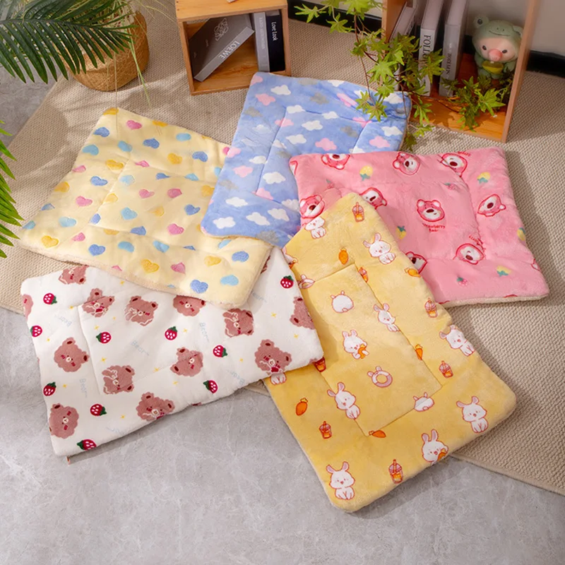 Cama de franela para perro, estera para dormir gruesa, suave y cálida para mascotas, manta polar para perro, cojín para perro, gato, cojín para sofá, accesorios para mascotas - imagen 2