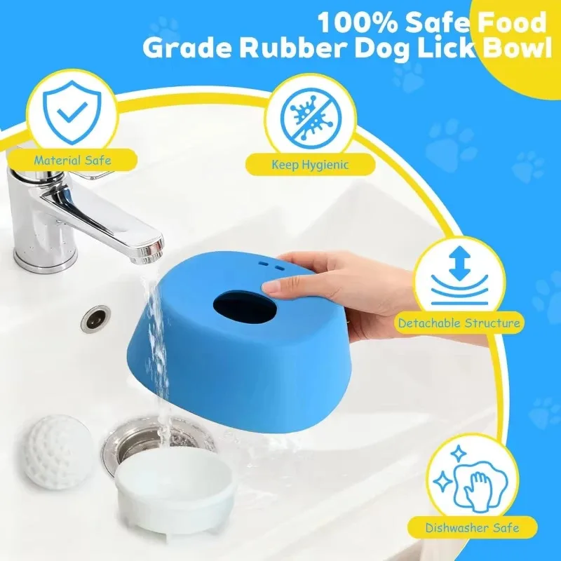 Comedero lento para perros antideslizante con tapete de lamer líquidos - imagen 4