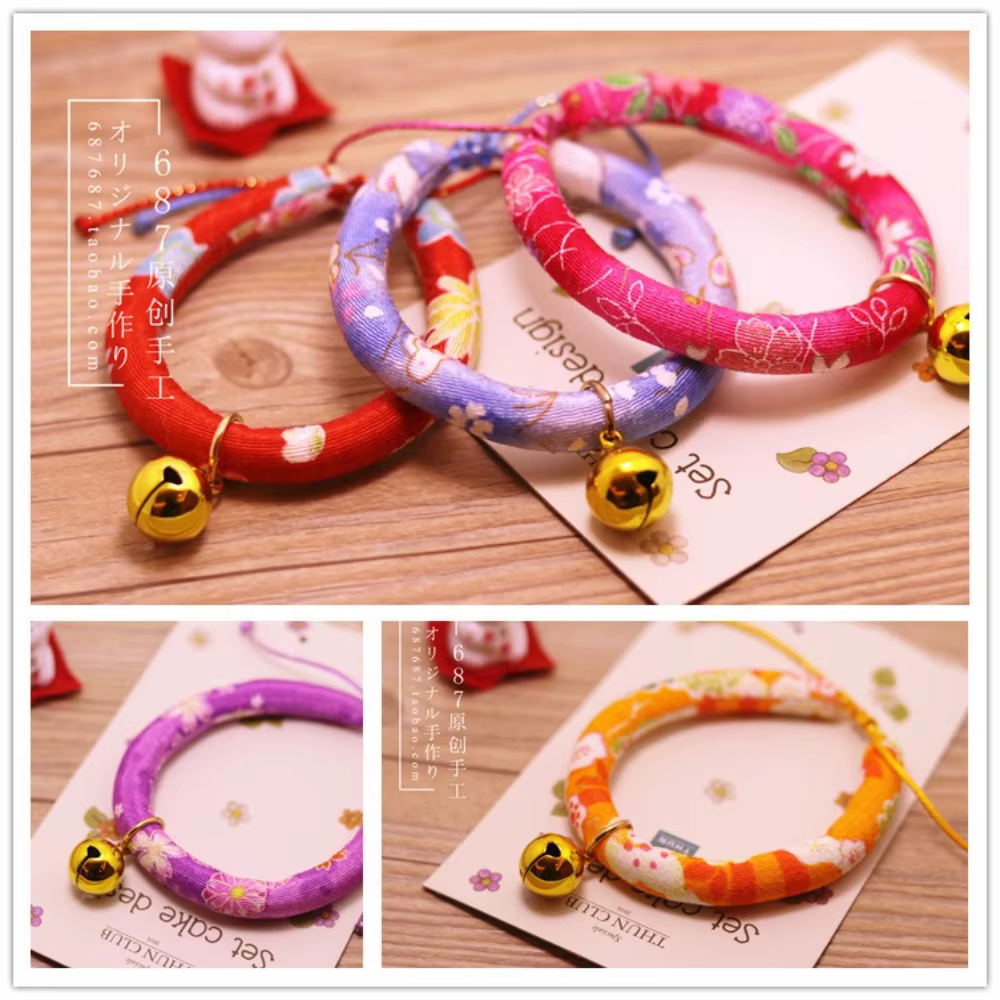 Collar japonés con campana para gatos y perros – Gato de la suerte - imagen 2