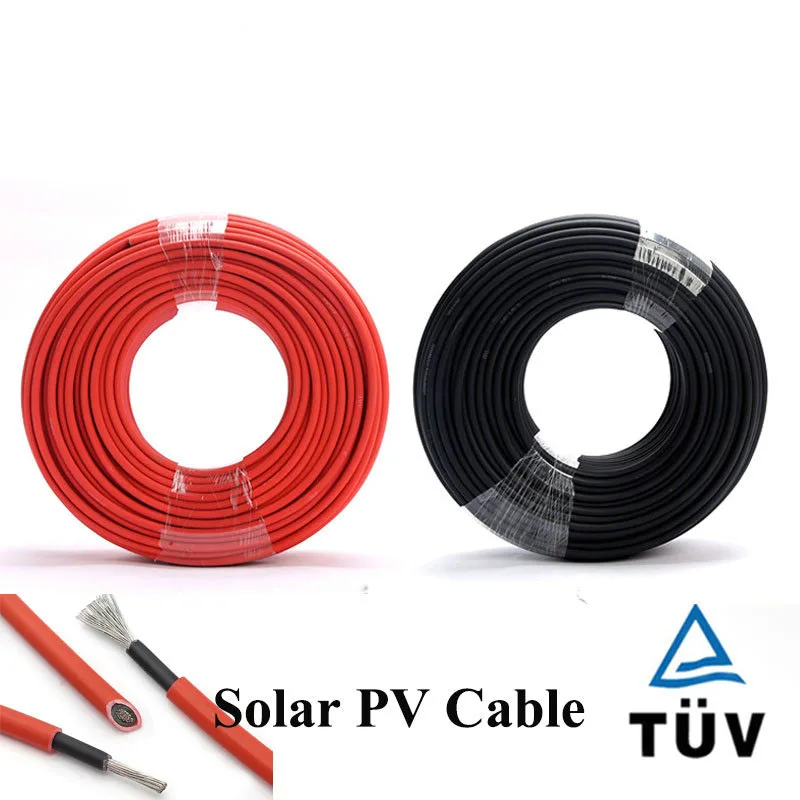 Cable de extensión de Panel Solar, Cable de cobre de 2, 5 mm2, 14AWG, negro y rojo con conectores de Cable PV Solar, 1M, 2M, 3M, 4M, 5 M, 1 par - imagen 4