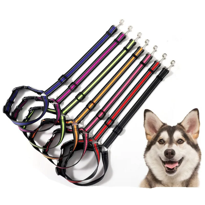 Correa de asiento ajustable para perro, correa reflectante de tracción para coche, productos para mascotas de viaje - imagen 4