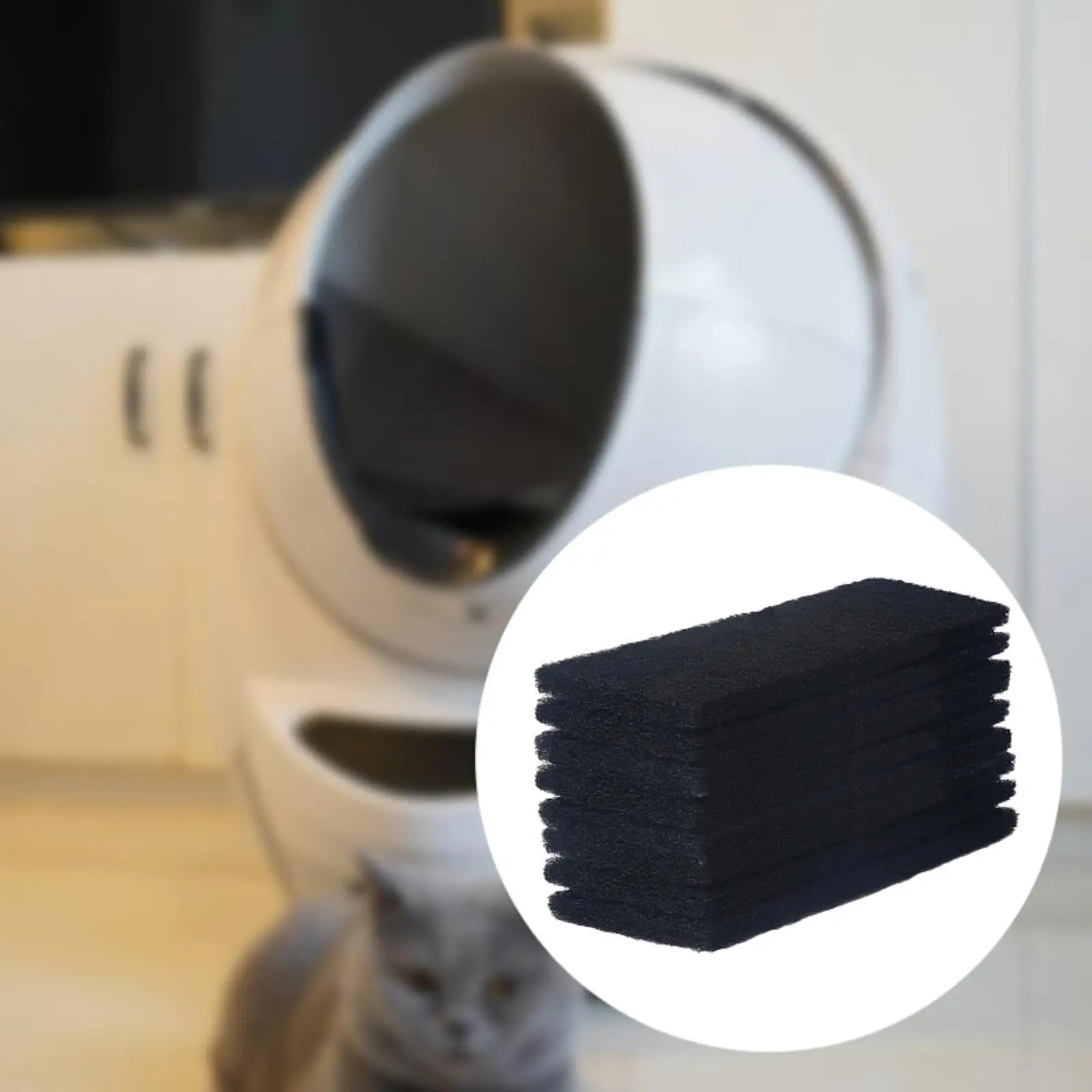 8x Automatic Cat Litter Box Filter Pet Accessories Self Cleaning Litter Box Filter for Small Pet Hamster Hedgehog Indoor