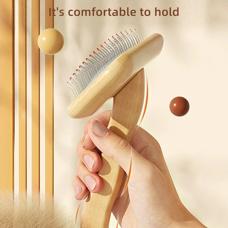 HOOPET-peine para mascotas, limpiador de pelo para perros y gatos, peine con aguja para el pelo flotante, artefacto para tirar del pelo, suministros especiales para anudar - imagen 5