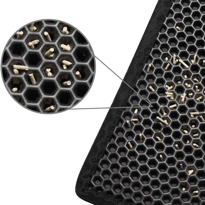 Estera de arena para gatos con regalo, caja de arena impermeable de doble capa para mascotas, estera antideslizante de arena para gatos, estera de cama lavable, productos de almohadilla limpia - imagen 5