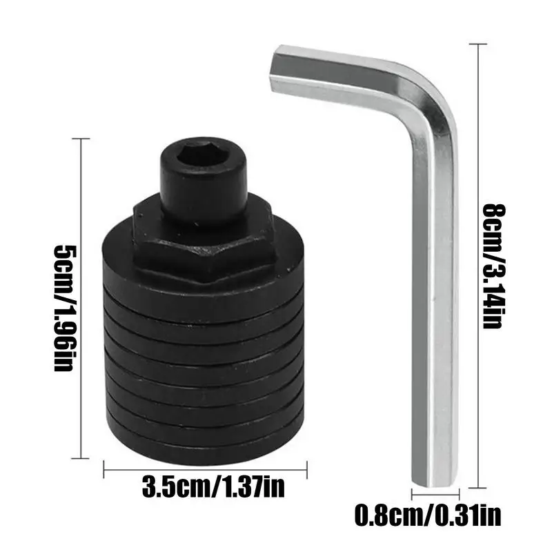 Juego de cabezales de conversión de amoladora angular, Kit de herramientas de acero al carbono, piezas de repuesto de cabezal de conversión, accesorios para máquina ranuradora - imagen 5