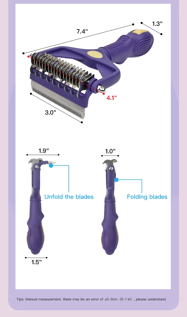 Un peine morado con un 1