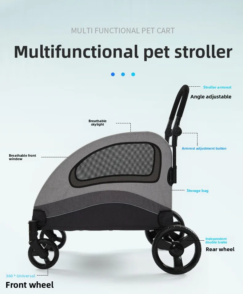 Carrito plegado junto a una maleta
