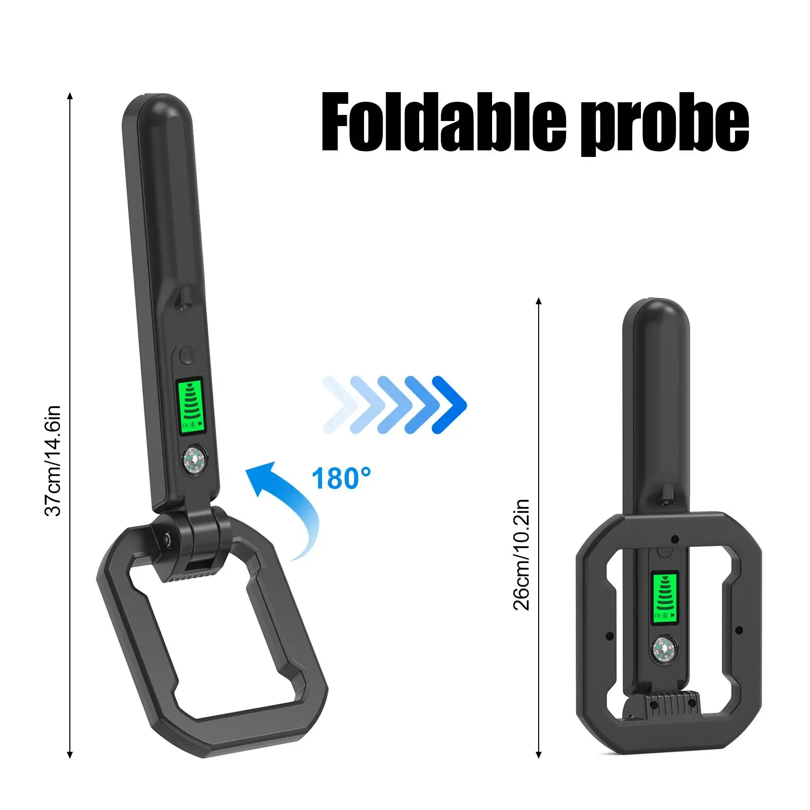 Detector de metales plegable con brújula – Para playa y camping - imagen 3