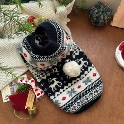 Suéter navideño con sombrero para gatos y perros pequeños – Abrigo cálido