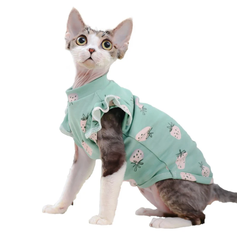Sphynx-ropa de lujo para gato, vestido elegante para perro y gato, sin pelo, pequeño Bulldog Francés, disfraz para cachorro, chaleco para gatitos - imagen 3