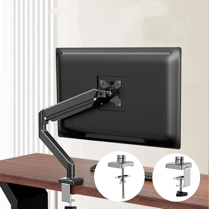 Soporte de Monitor único de hasta 32 pulgadas y 19,8 libras por pantalla soporte de montaje de escritorio para ordenador soporte de TV ajustable soporte de Monitor