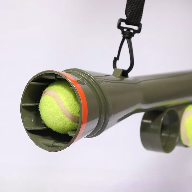 Lanzador de pelotas de tenis para perros al aire libre, juguete interactivo para mascotas, herramienta de juego de buscar, juguetes para perros, correa portátil, entretenimiento físico para perros - imagen 3