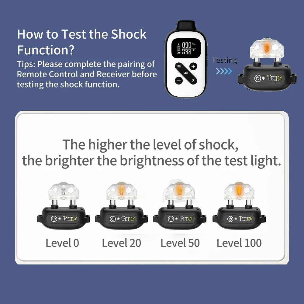 Collar de entrenamiento para perros resistente al agua IPX7, entrenamiento remoto de 2800 pies y Collar antiladridos automático, 3 modos de pitido, vibración y choque para perros de todos los tamaños - imagen 4