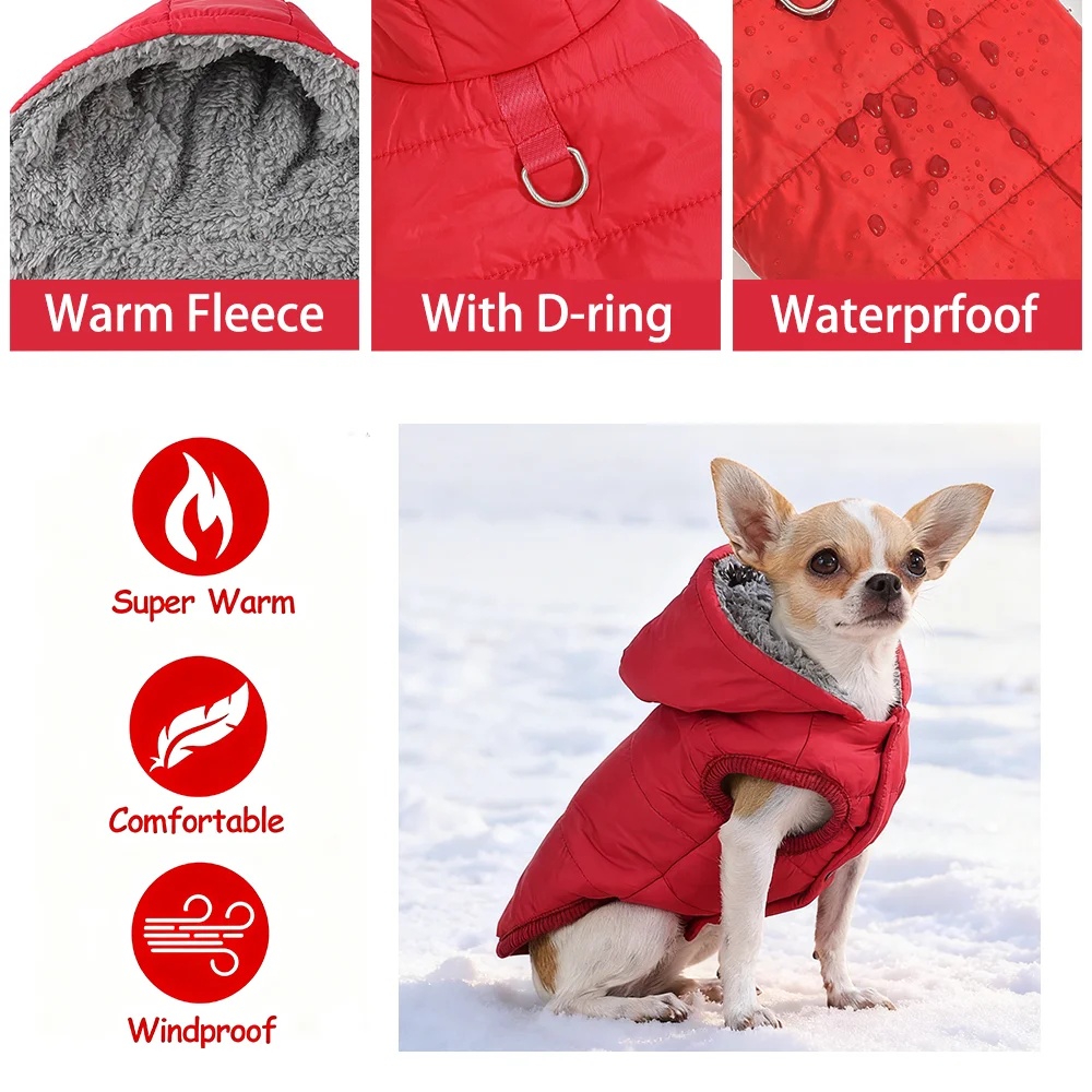 Abrigo impermeable para perros pequeños – Parka Chihuahua Bulldog - imagen 4