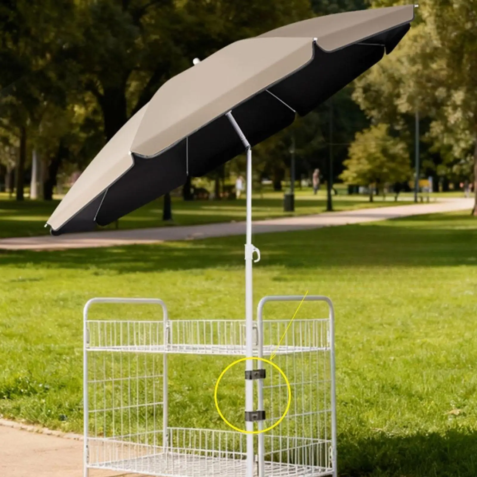 Porta-parasol ajustable para sombrear a gato y perro en terraza - imagen 4
